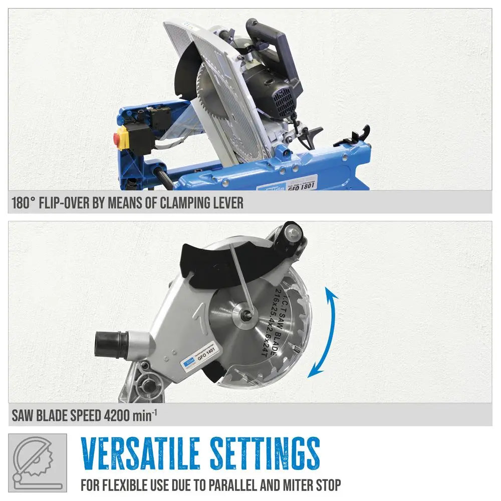 Guede Güde GFO 1801 Mitre Saw - 1800 W Radial Mitre Saw