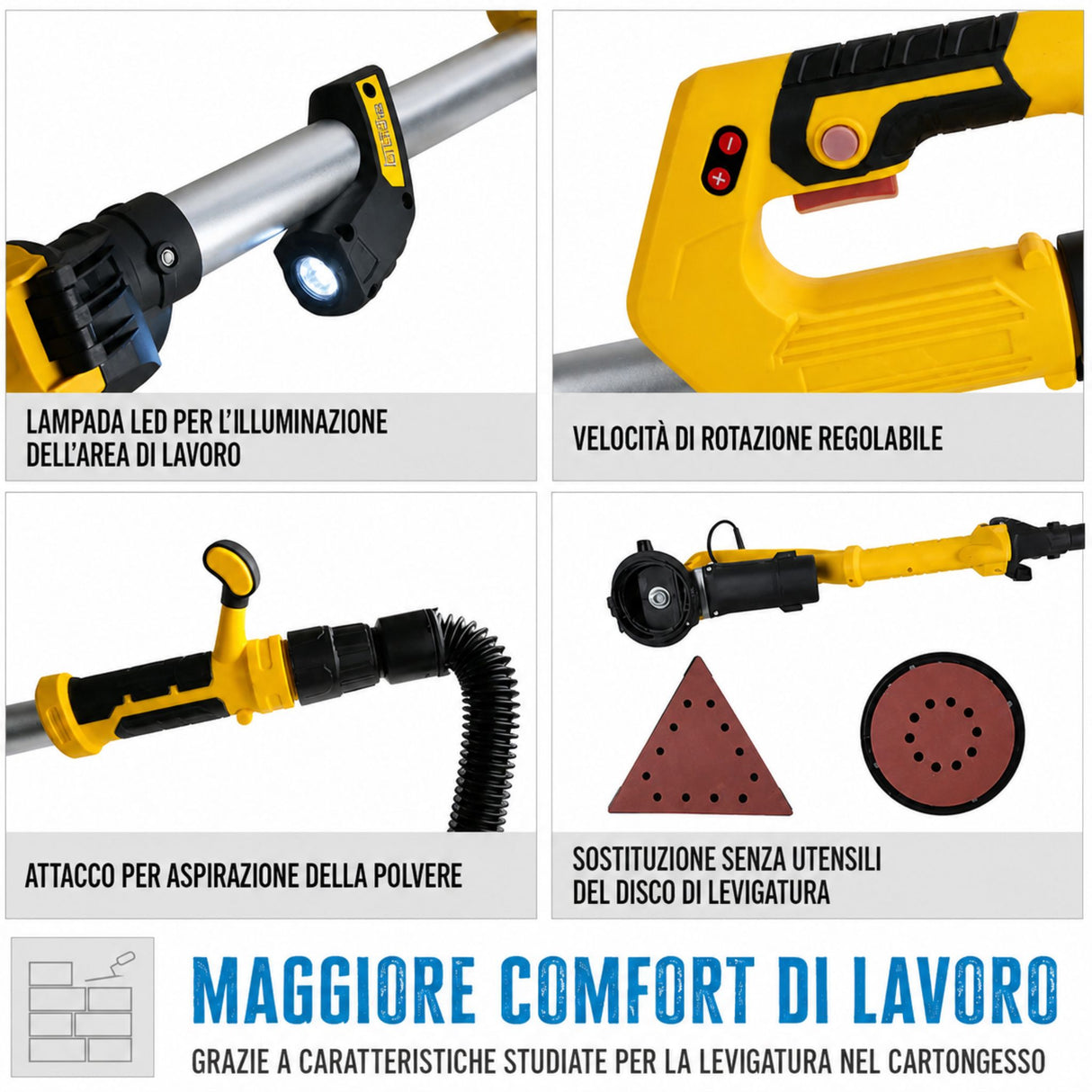 Güde GTBS 710 Telescopic Drywall Sander