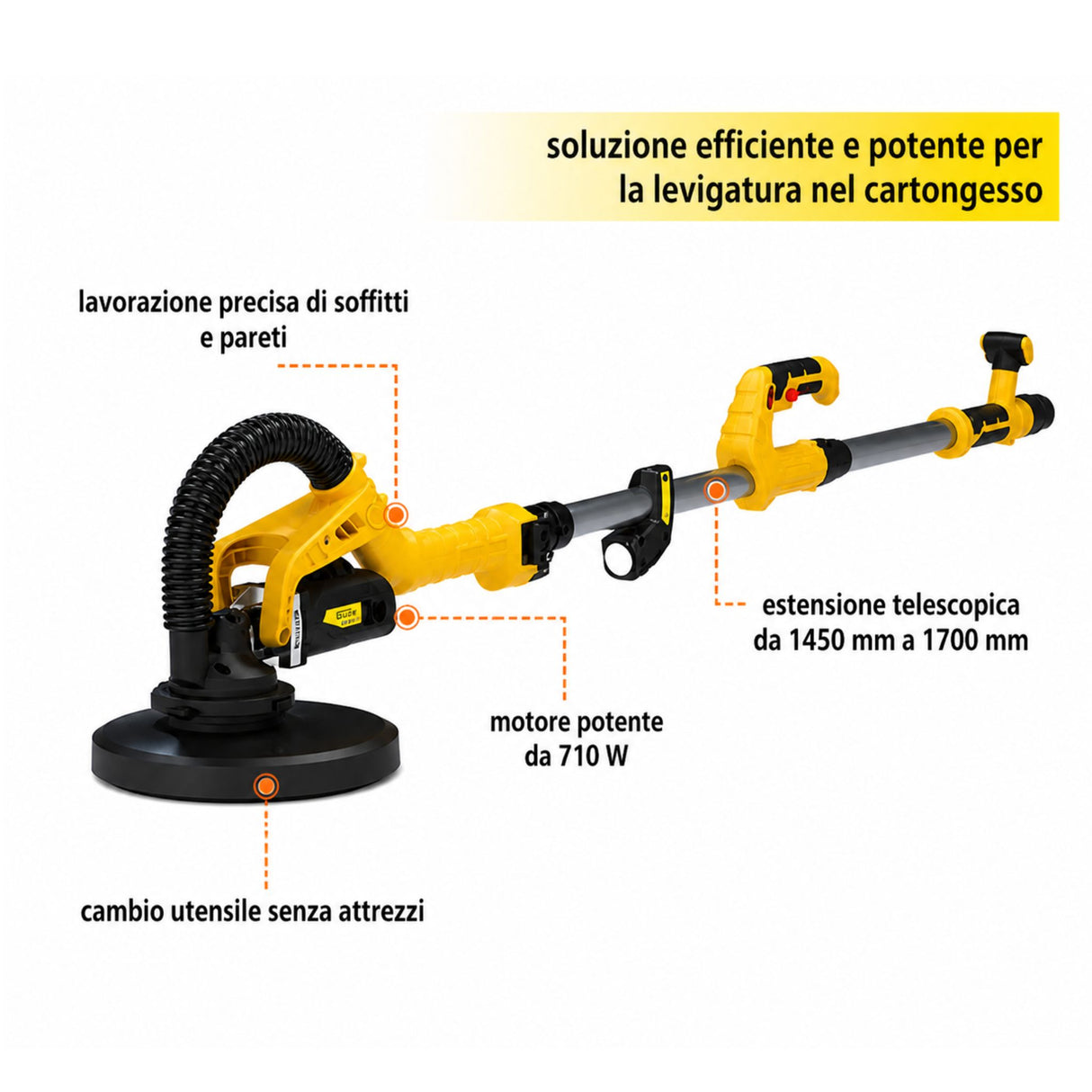 Güde GTBS 710 Telescopic Drywall Sander