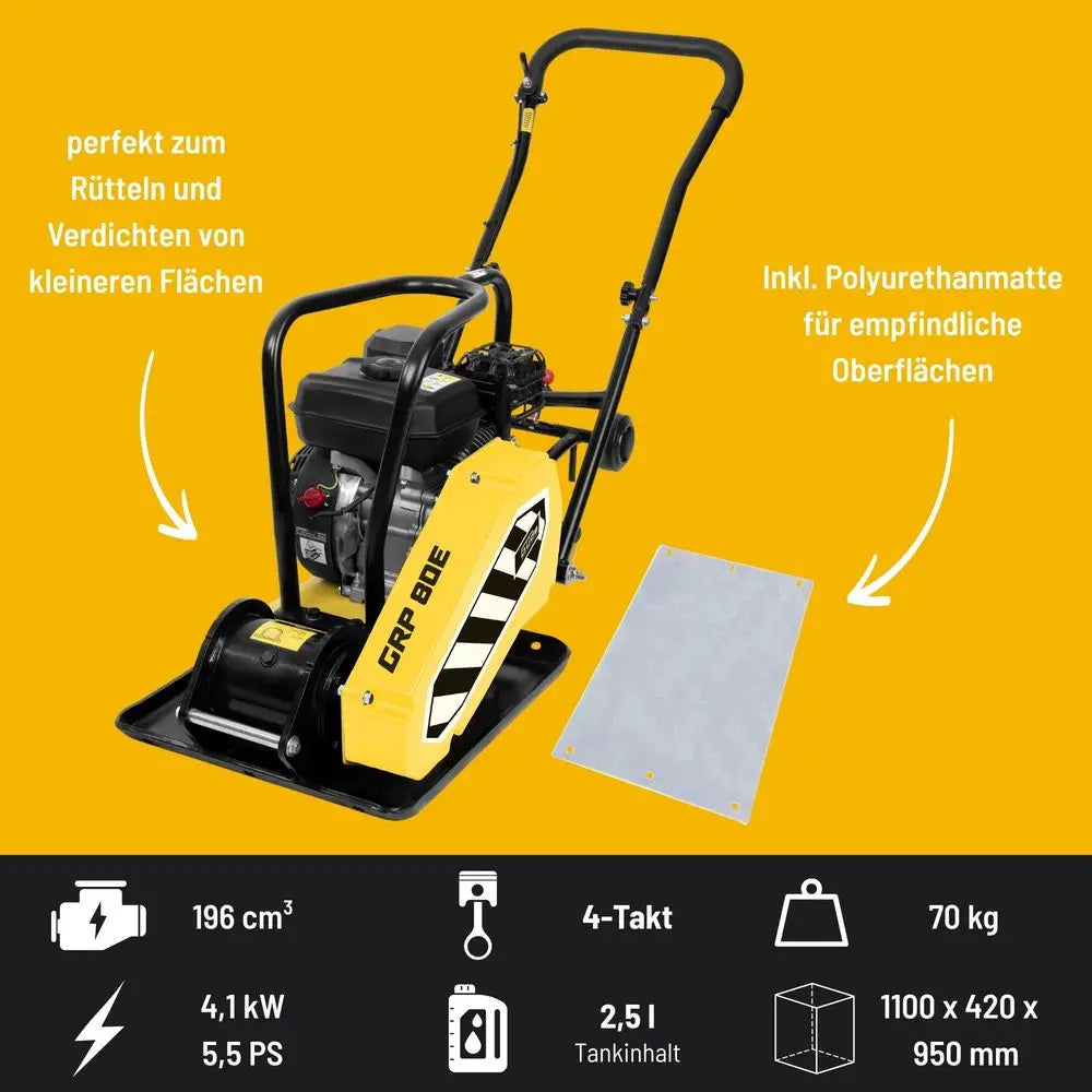 Guede GRP 80E Vibrating Plate – 80 mm