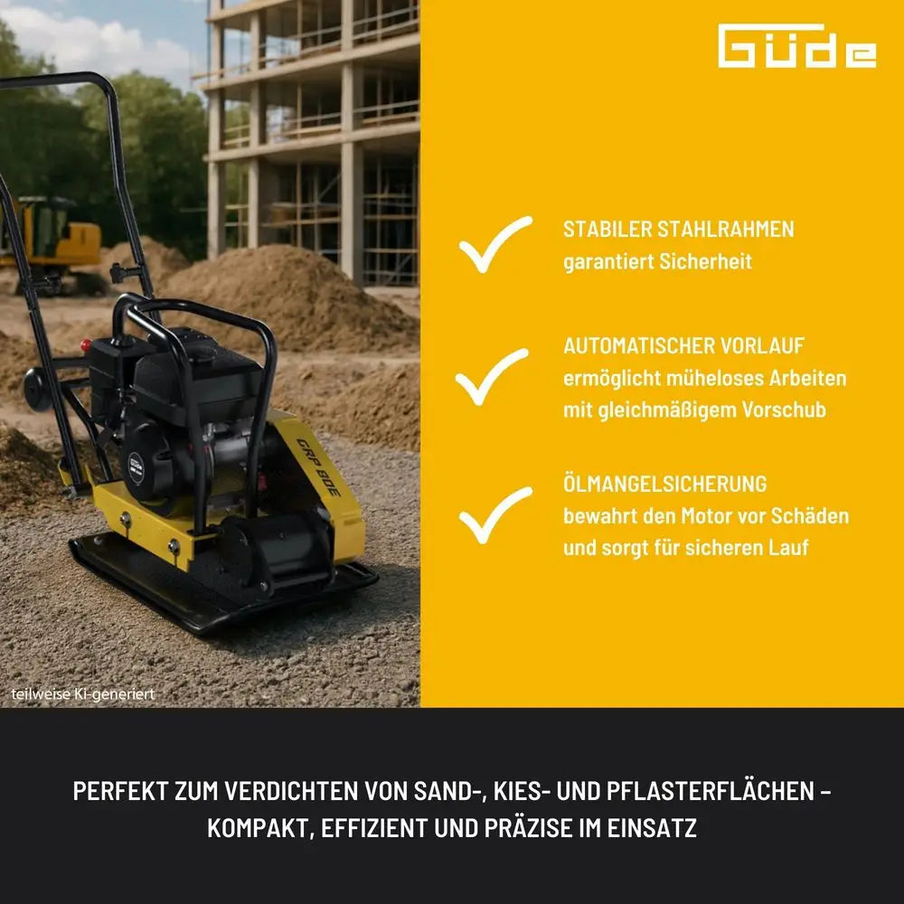 Guede GRP 80E Vibrating Plate – 80 mm