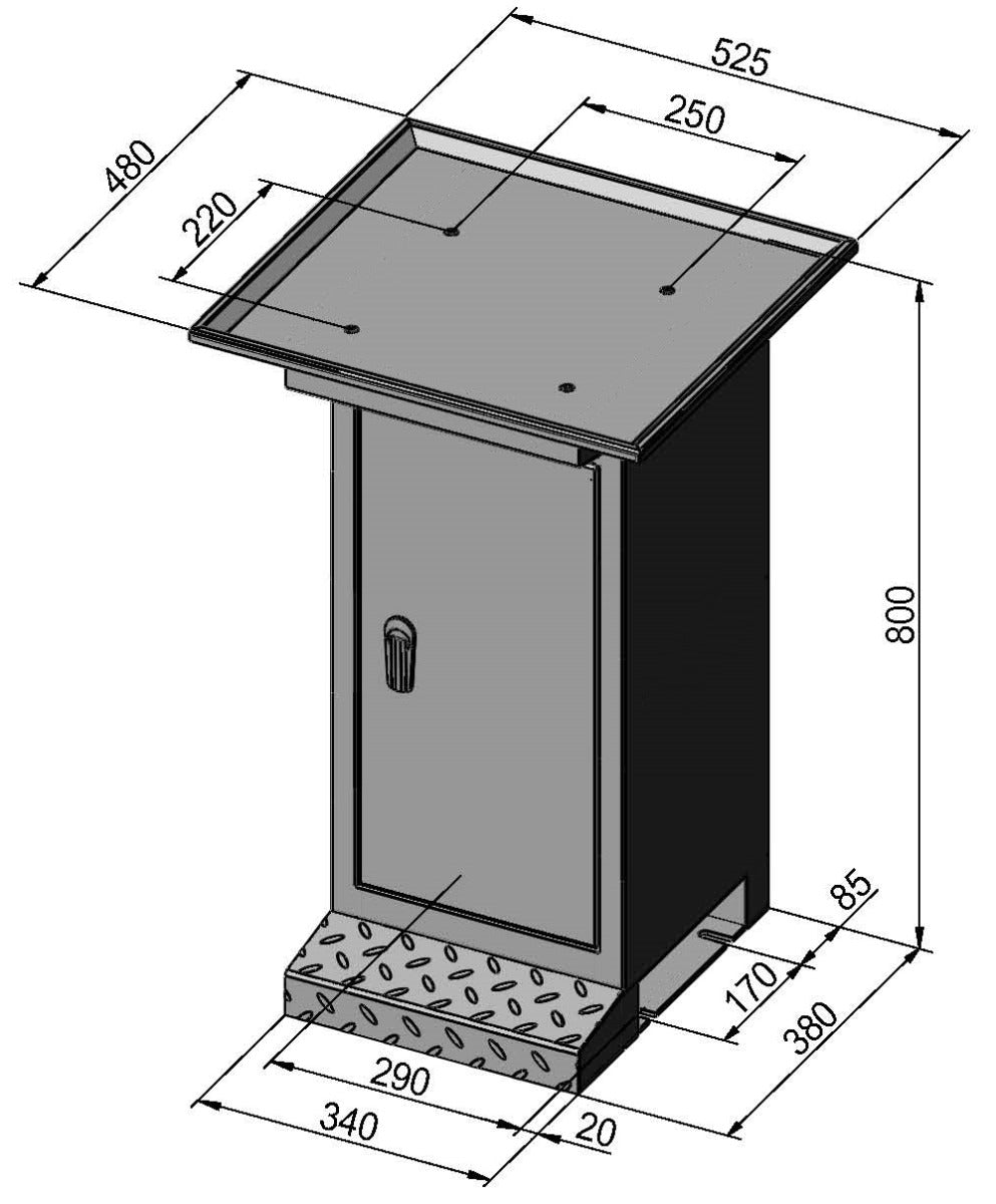 Bernardo BF 2 Base with Chip Tray – Universal Machine Stand