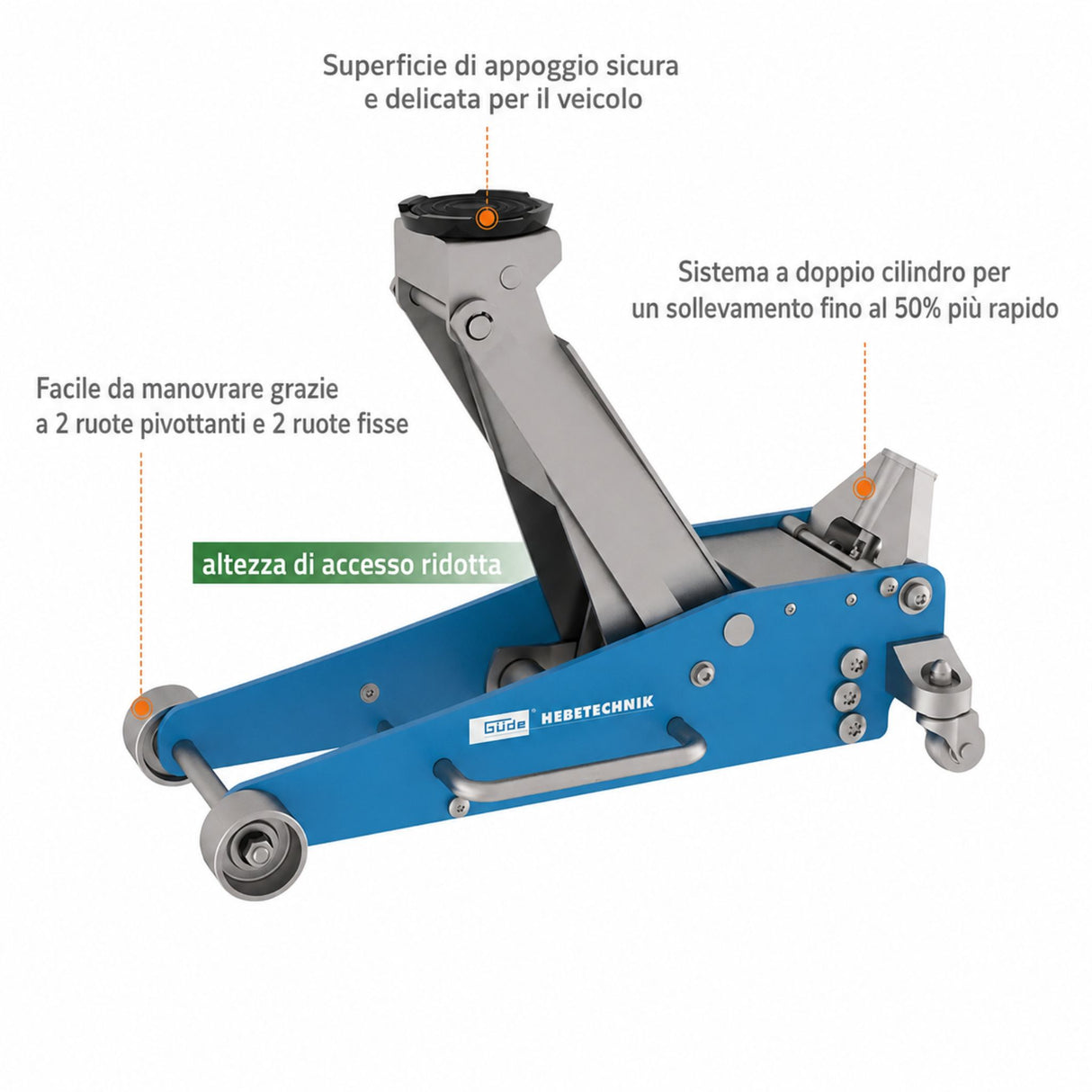 Güde GRH 2.5/460AL Hydraulic Trolley Jack