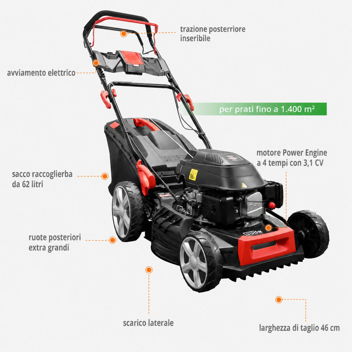 Güde ECO WHEELER 464.4 R Li ES Lawn Mower