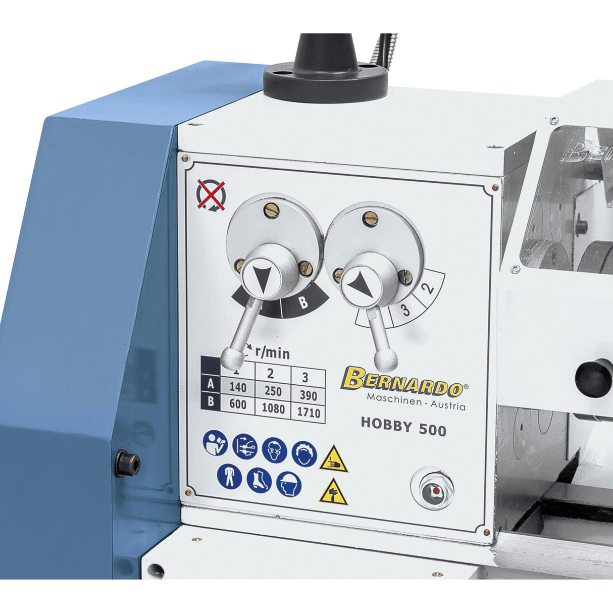 Metal Lathe Bernardo Hobby 500 / 230V with 2-axis DRO DT-40