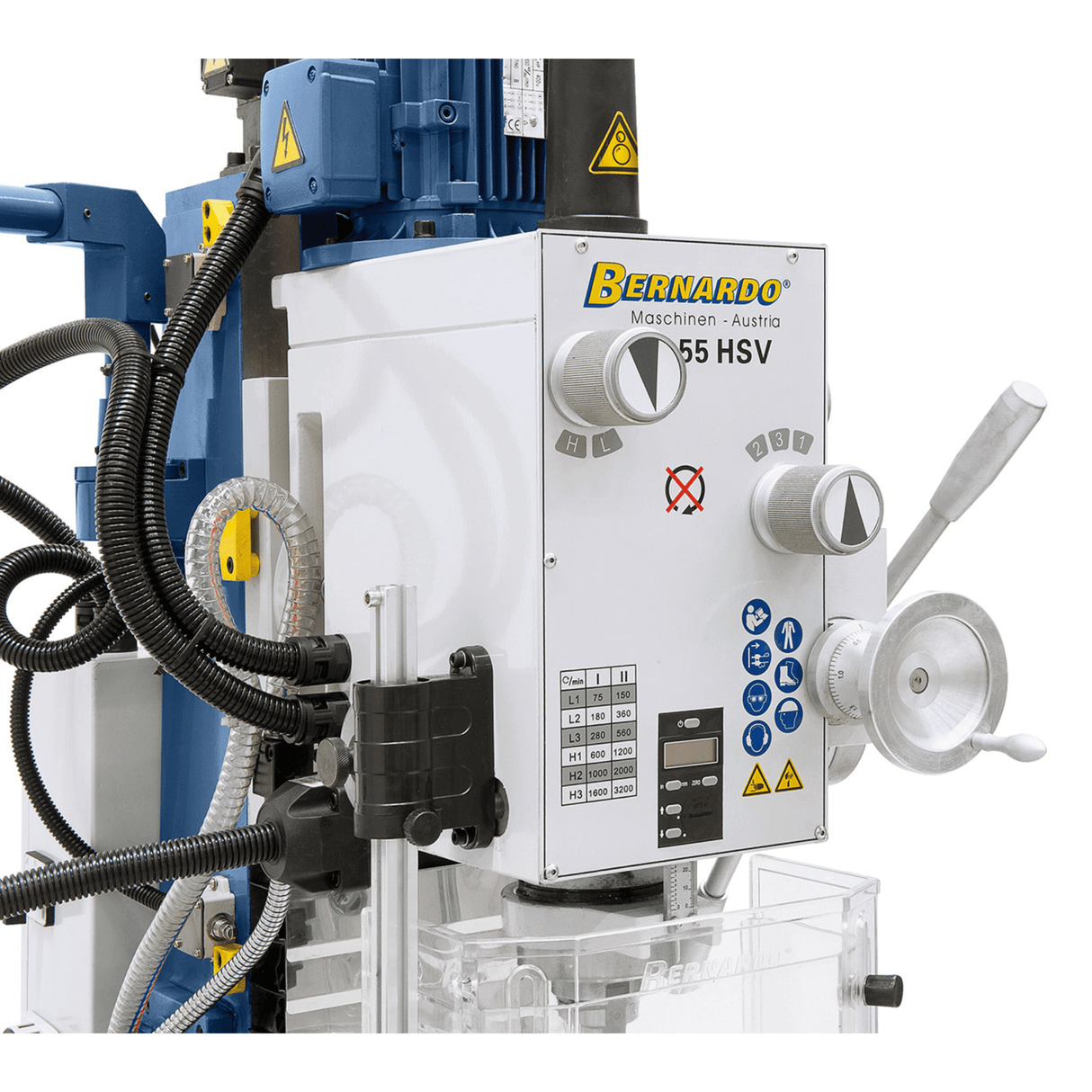 Bernardo Milling-Drilling Machine FM 55 HSV with 3-axis DRO and Automatic Feed