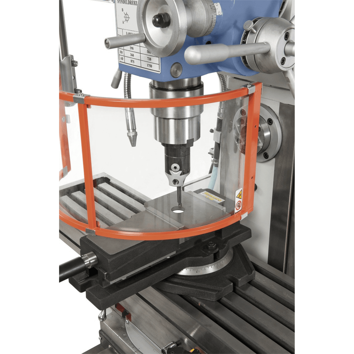 Bernardo UWF 80 E Universal Milling Machine – ISO 40 vertical and horizontal, 3-axis DRO ES-12 H, table 1,000×240 mm tiltable ±45°
