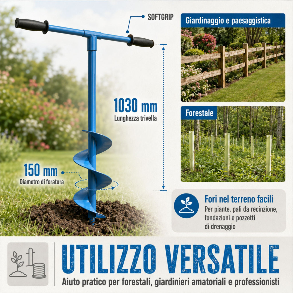 Trivella Manuale Güde GH 150
