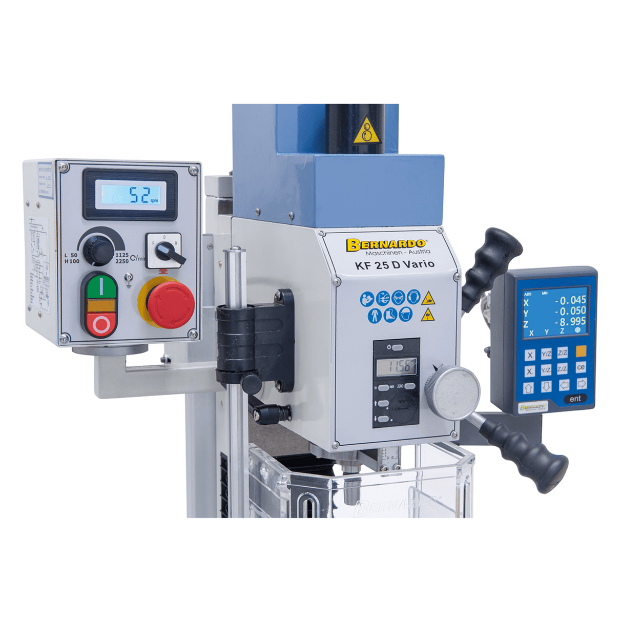 Bernardo KF 25 D Vario Mill-Drill with DT 40 3-axis DRO and Vario speed