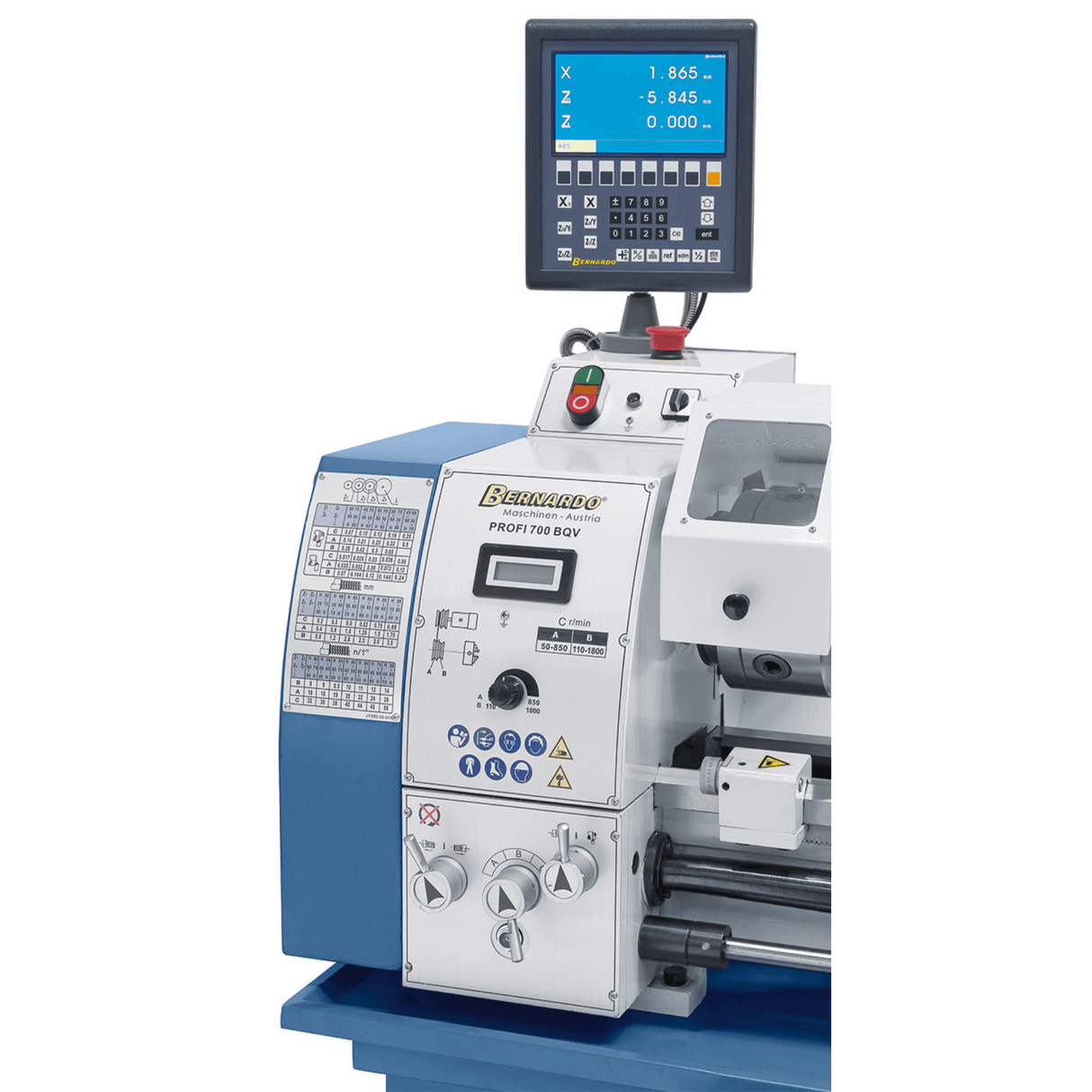 Bernardo Profi 700 BQV Vario metal lathe / 230 V with DRO