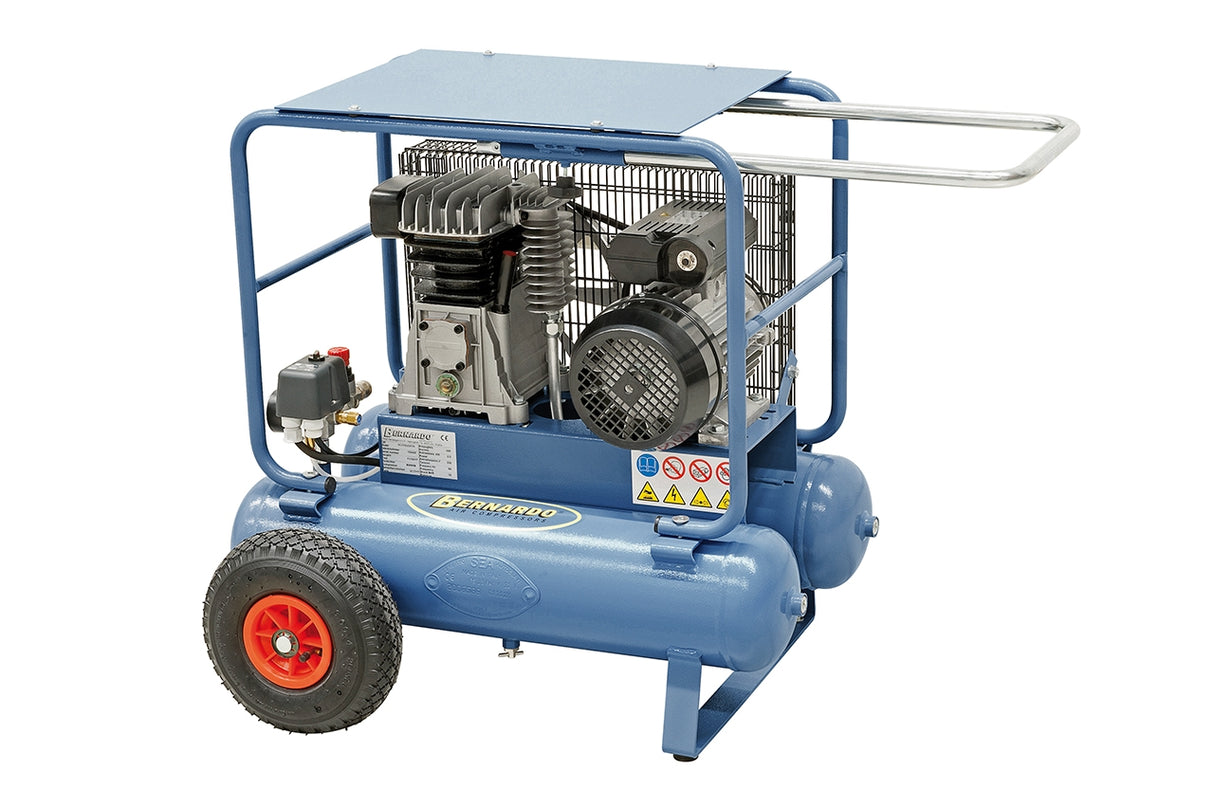 Bernardo AC17/DUO/F/W Wheeled Compressor – 3 HP, Silent