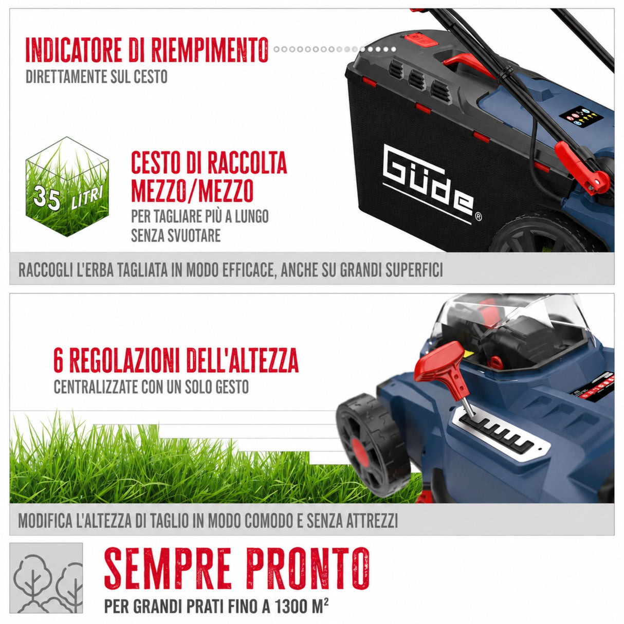 Battery lawn mower Güde RM 36-402-30.37