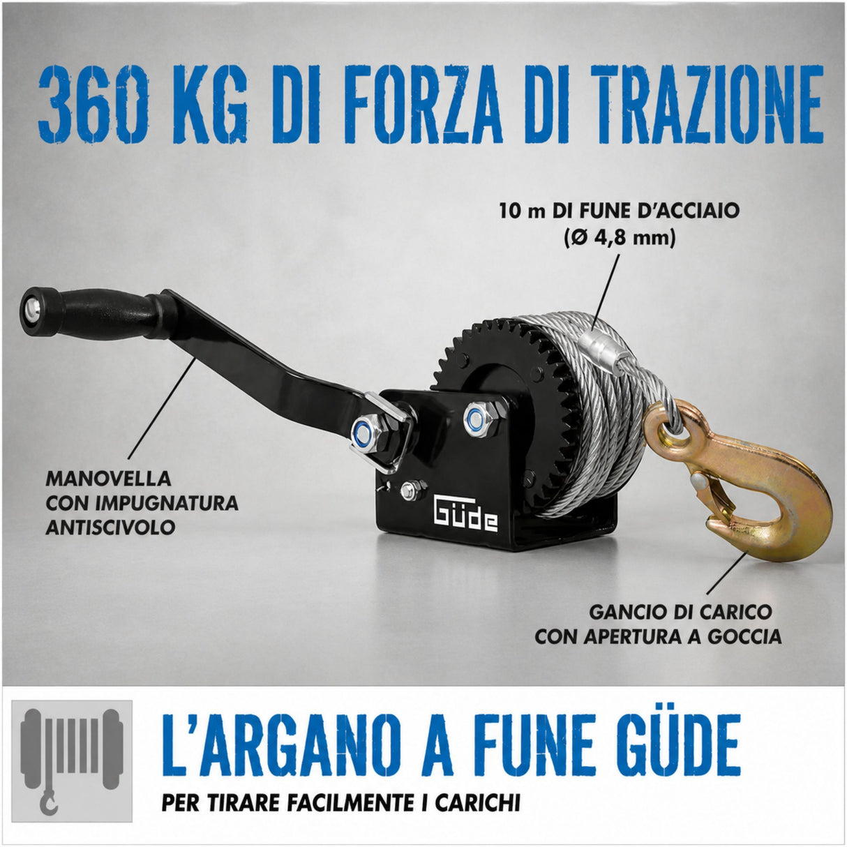 Güde Manual Winch 360 kg