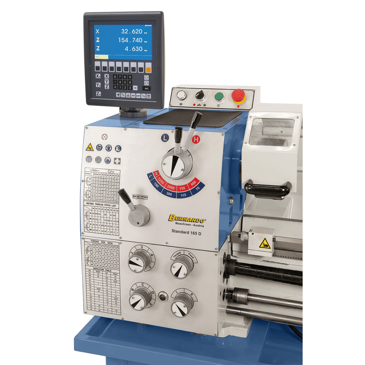 Bernardo Standard 165 D Lathe with ES-12 V 3-axis DRO