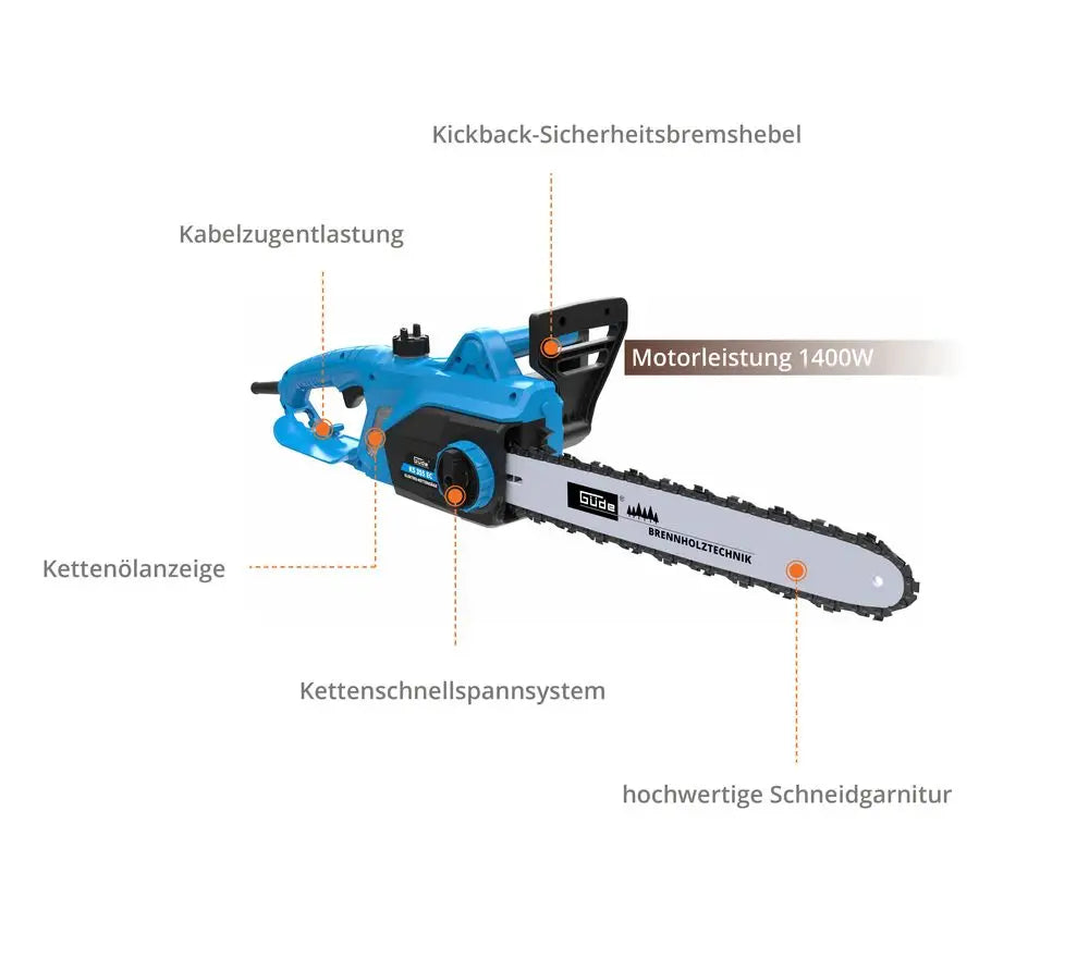 Gardening tool Guede Electric Chainsaw Güde KS 355 EC