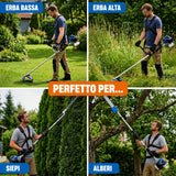 Güde GPS 1001 4-in-1 Multifunction Brushcutter – 1.2 kW 2-stroke engine with 4 attachments