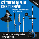 Güde GPS 1001 4-in-1 Multifunction Brushcutter – 1.2 kW 2-stroke engine with 4 attachments