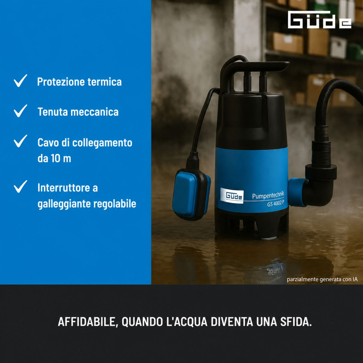 Güde Dirty Water Submersible Pump GS 4002 P
