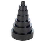 Adattatore universale a gradini Record Power CVA100-50-101 per collegare tubi di aspirazione da 1″ a 6″ in modo semplice e flessibile.