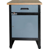 Armadio portamacchina in acciaio verniciato, con cassetto superiore e anta frontale, altezza 840 mm, ideale per officine e postazioni di lavoro.