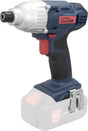 Avvitatore a impulsi Guede BSS 18 1/4-0 con coppia da 180 Nm, mandrino esagonale in metallo e luce LED integrata, ideale per avvitature rapide e precise.