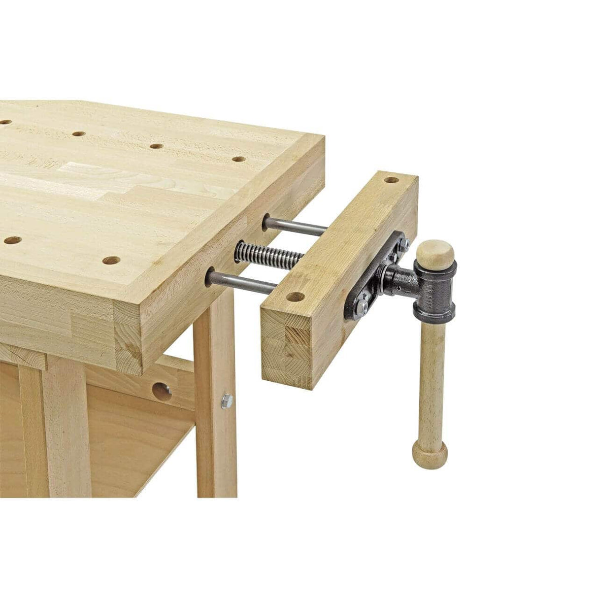 Bernardo WB 1500 Hobby workbench – solid unsteamed beech wood, dimensions 1,500 × 650 mm, working height 845 mm, weight 43 kg