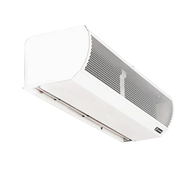 Barriera d’aria riscaldata AERIS WN-1P 230 V, dotata di elementi riscaldanti ad acqua integrati, progettata per creare una barriera termica efficace in corrispondenza di porte e varchi, migliorando comfort e isolamento termico.