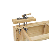 Bernardo WB 2100 Profi Professional Workbench – steamed solid red beech, dimensions 2,120 × 760 mm, working height 860 mm, weight 73 kg