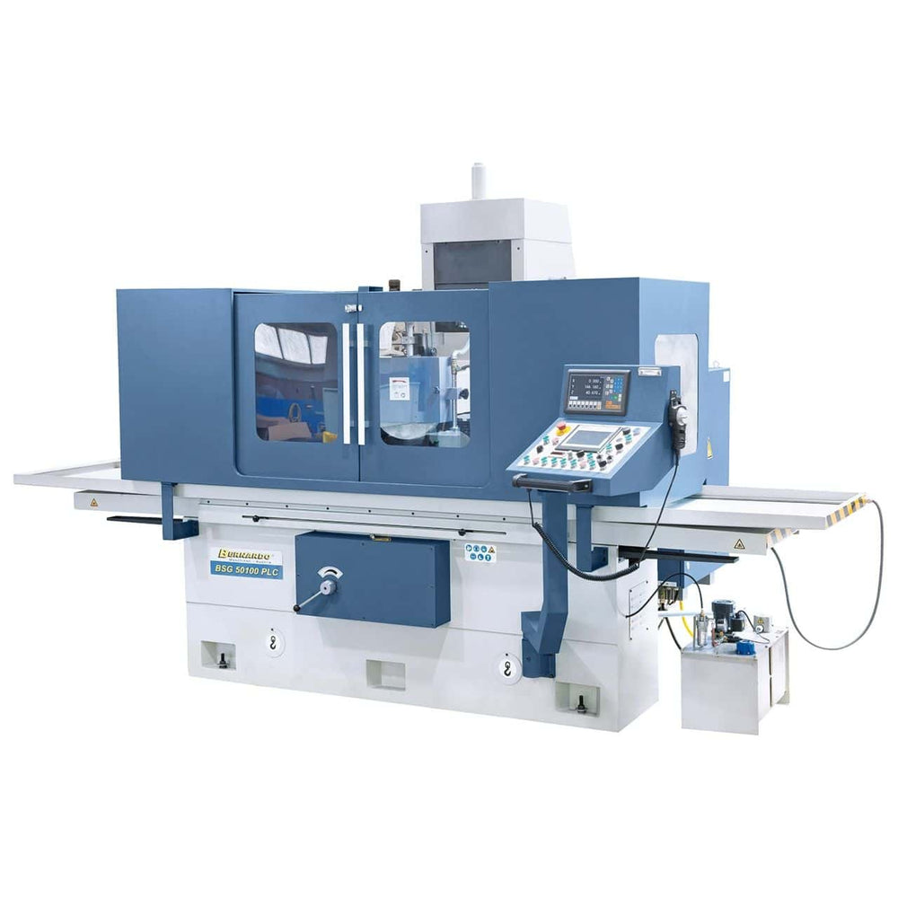 Smerigliatrice piana Bernardo BSG 50160 PLC con tavola 500 x 1600 mm, doppia piastra magnetica, controllo Siemens PLC e visualizzatore digitale a 2 assi.