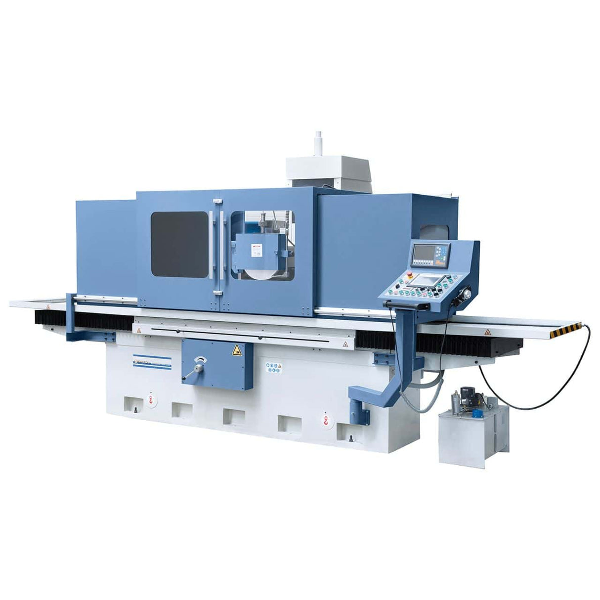 Smerigliatrice piana Bernardo BSG 80160 PLC con tavola 810 x 1600 mm, doppia piastra magnetica, controllo Siemens PLC e DRO 2 assi.