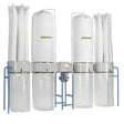 Impianto di aspirazione Bernardo FT 504 SF con filtro a tubo da 19 m² e sacche trucioli da 1130 L, ideale per falegnamerie.