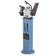 Smerigliatrice combinata Bernardo KSA 200 con mola abrasiva Ø200 mm, nastro abrasivo 685 × 50 mm, luce LED e serbatoio integrato.