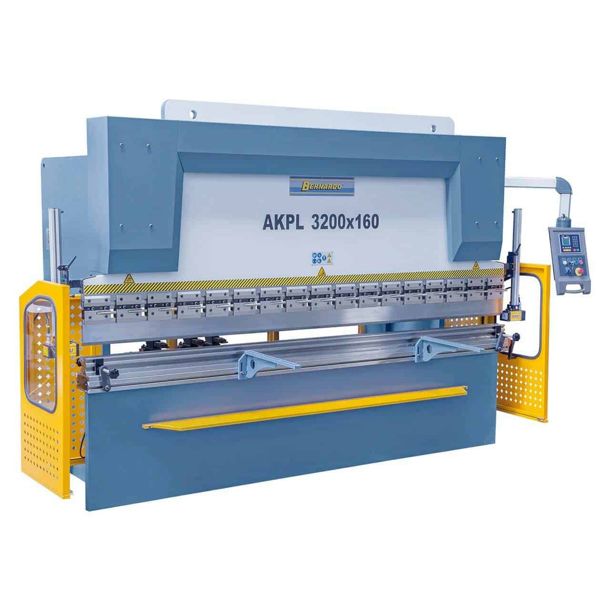 Bernardo AKPL 3200 x 200, pressa piegatrice idraulica da 200 tonnellate con CNC E21S, sistema di bombatura tavola e dispositivi di sicurezza SDKELI.
