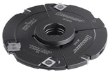 Testa regolabile Bernardo Ø160 mm con regolazione 4–7,5 mm, foro 30 mm e anello di battuta, ideale per creare scanalature e giunzioni precise su legno con toupie e fresatrici verticali.