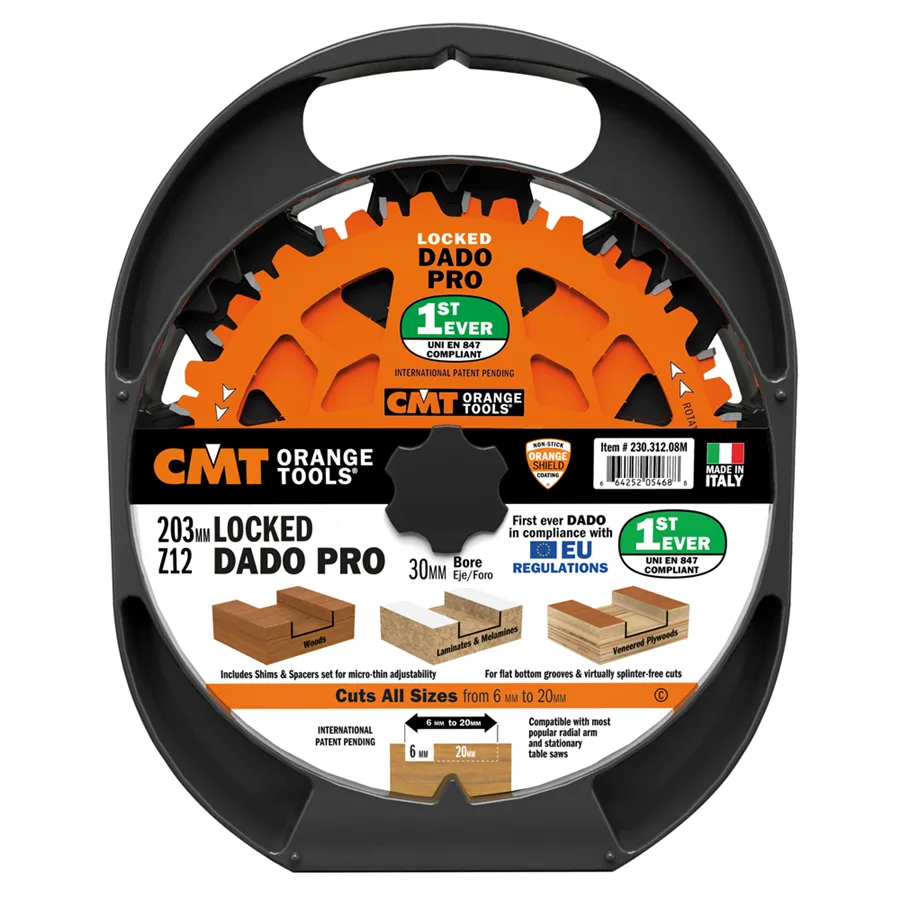CMT Dado Pro Blade Set - D203x6.2-20 d15.87 Z12 HW