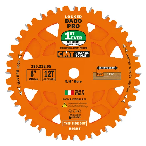 CMT Dado Pro Blade Set - D203x6.2-20 d15.87 Z12 HW