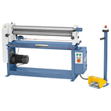 Calandra Bernardo ESR 1020 x 2,0 con rulli Ø 75 mm, pedale con arresto di emergenza e dispositivo di sicurezza a corda.