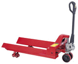 Pallet truck with special forks for coils Bernardo RHW 500 – load capacity 2,000 kg, coil Ø 400-600 mm, lift 115 mm