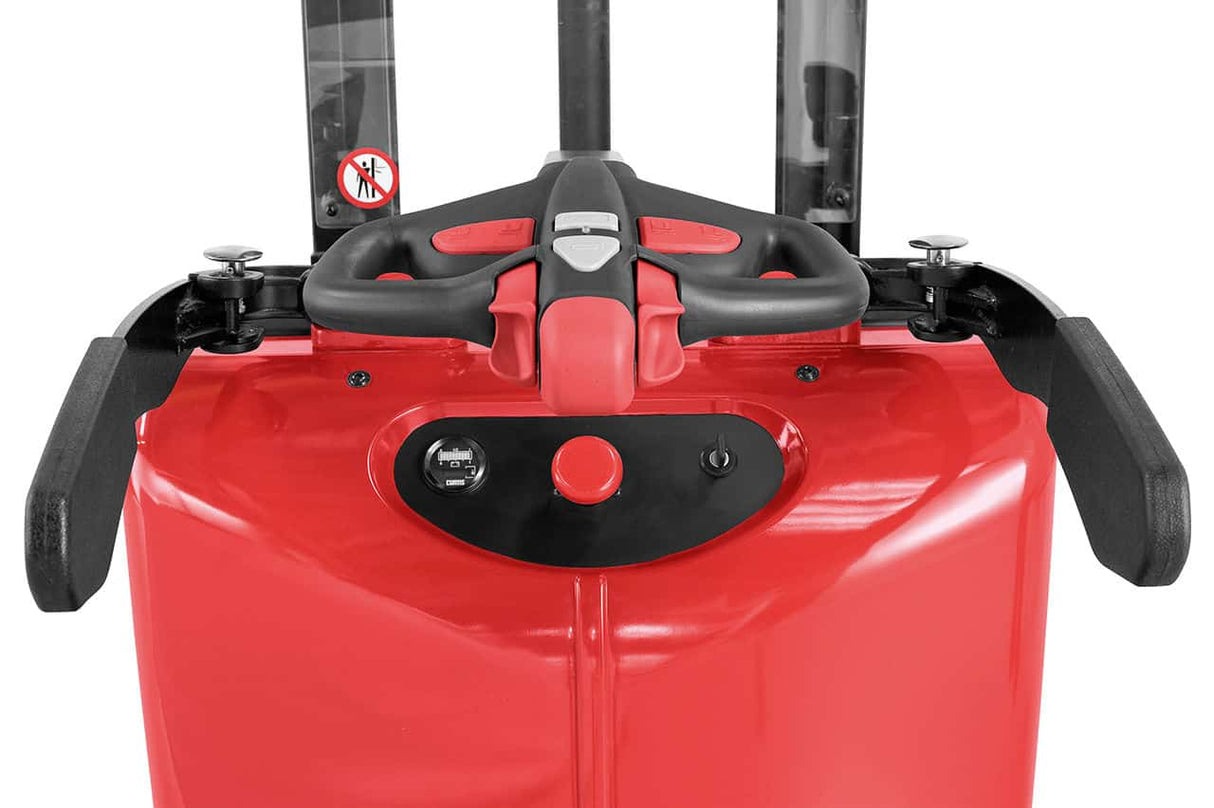 Electric tiller stacker Bernardo EDS 1250 - 1.5 – capacity 1,250 kg, lift 1,520 mm, lift motor 2.2 kW + traction 1.2 kW, 24V battery