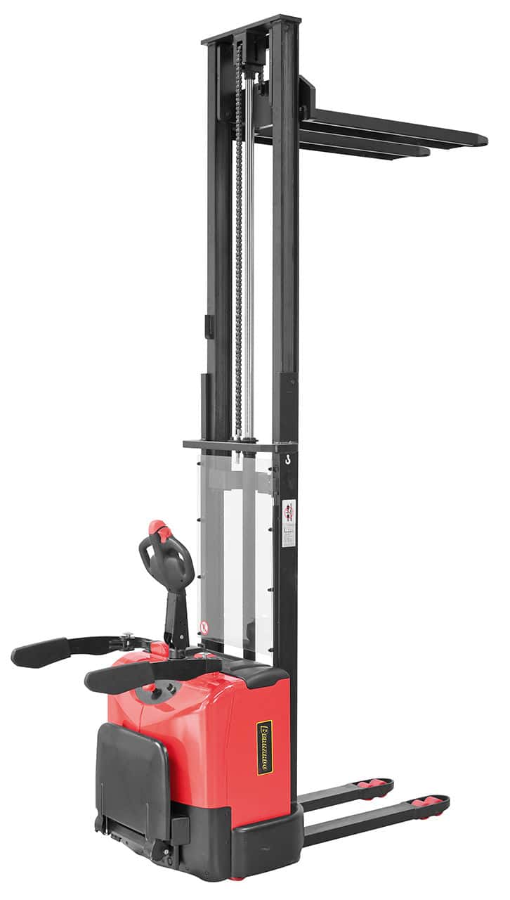Bernardo EDS 1250 - 2.8 electric pallet stacker – 1,250 kg capacity, 2,820 mm lift height, 2.2 kW lift motor + 1.2 kW traction motor, 24V battery