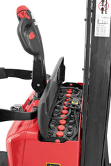 Electric tiller stacker Bernardo EDS 1250 - 3.1 – capacity 1,250 kg, lifting height 3,120 mm, lift motor 2.2 kW + traction 1.2 kW, battery 24V