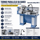 Bernardo Hobby 800 G / 230 V Lathe – Compact and precise