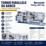Bernardo Hobby 350 Top Metal Lathe Compact 230 V