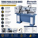 Bernardo Hobby 910 G Metal Lathe 230V