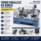 Bernardo Metal Lathe Solid 460 x 1000 Pro Vario