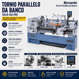 Bernardo Solid 460 x 2000 Pro Metal Lathe with 3-Axis Digital Readout
