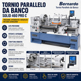 Bernardo Solid 460 x 1500 Pro Metal Lathe with 3-axis Digital Readout