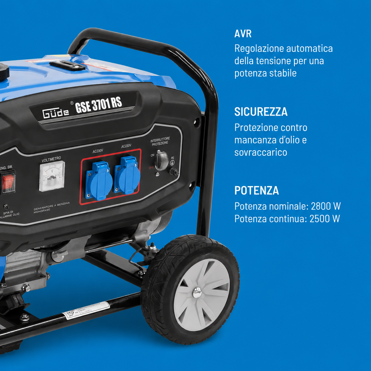 Petrol generator Güde GSE 3701 RS