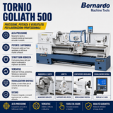Metal Lathe Bernardo Goliath 500 x 1000