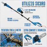 Güde GAK 7118.1 Electric Pole Saw - 710 W, 5 m Reach